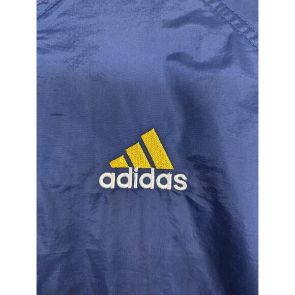Vintage Adidas Windbreaker Pullover Track Jacket - Men's XL - Blue & Yellow - Picture 3 of 10
